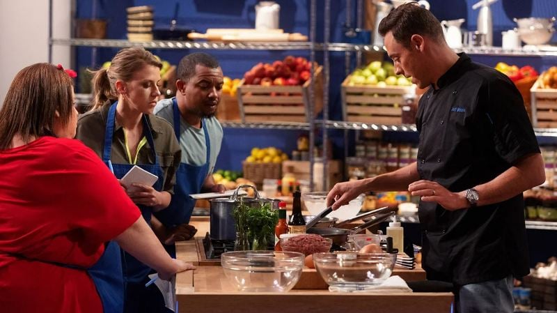 Jodie Sweetin (left, centre) in a still from the show 
