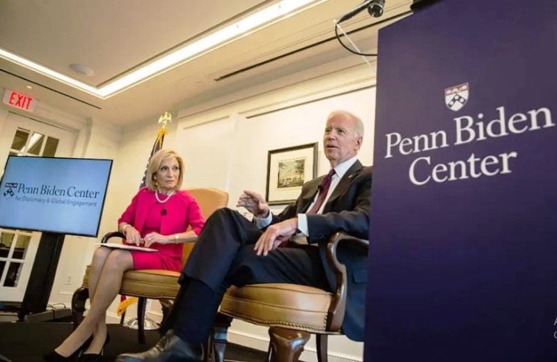 Joe Biden after the establishment of the Penn Biden Center for Diplomacy and Global Engagement