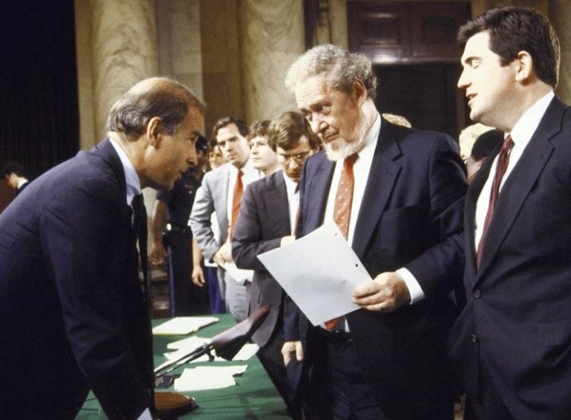 Joe Biden during a Supreme Court confirmation hearing in the US Senate