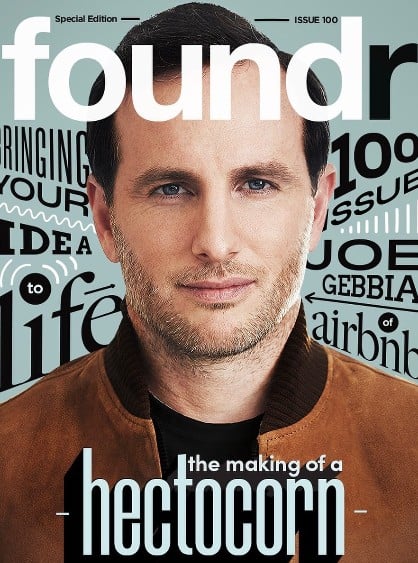 Joe Gebbia on the cover of a magazine