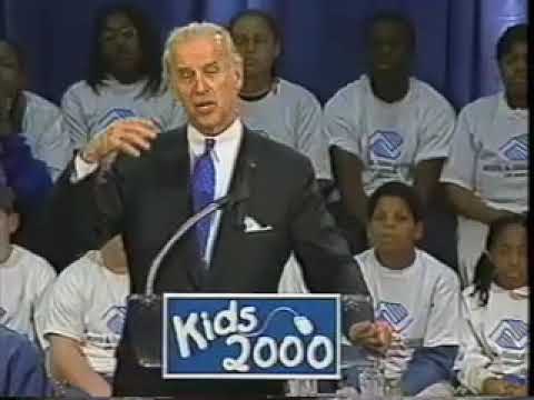 Joe while addressing the Kids 2000 campaign