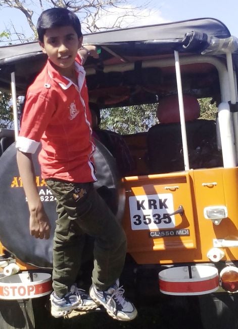 Joel Mathew during his childhood