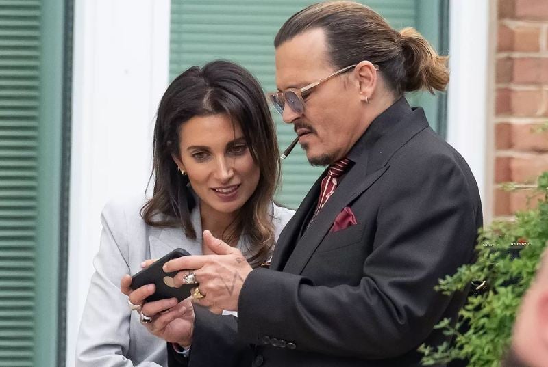 Joelle Rich and Johnny Depp on May 3, 2022