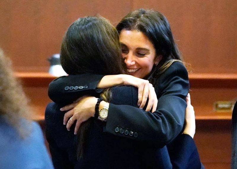 Joelle Rich hugs Camille Vasquez on May 16, 2022