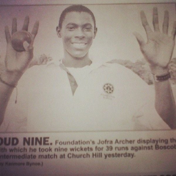 Jofra Archer During His School Days