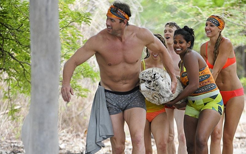 John Rocker in a still from the show Survivor