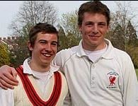 Jos Buttler with Alex Barrow (left)