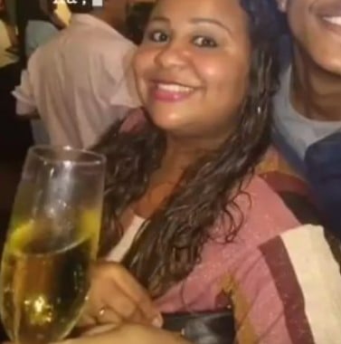 Joseane Ribeiro while enjoying an alcoholic beverage