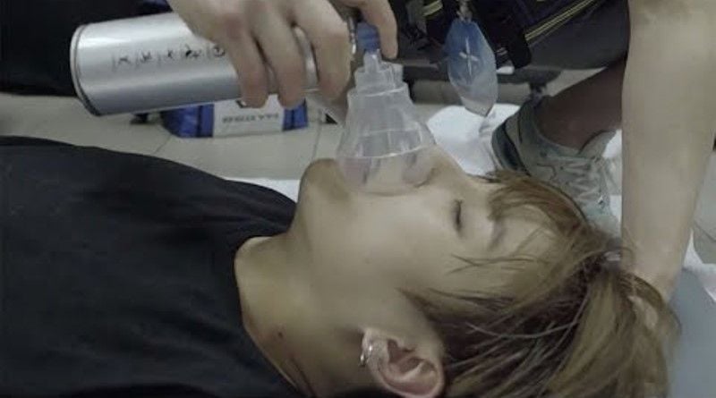 Jungkook after passing out in a room