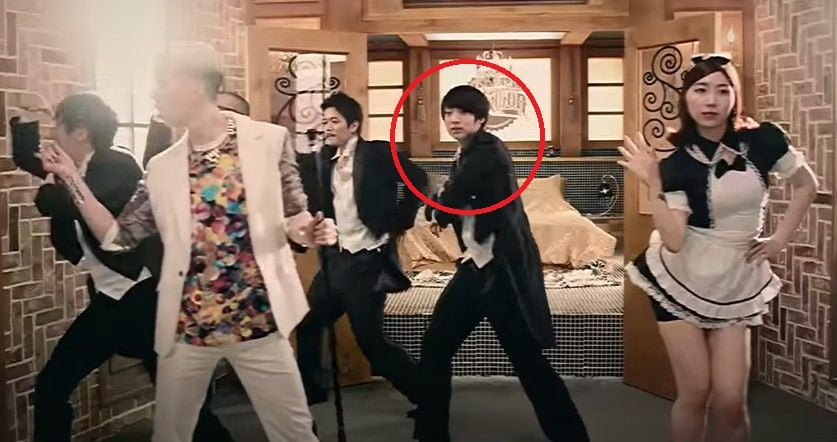 Jungkook in a still from the 2012 song 