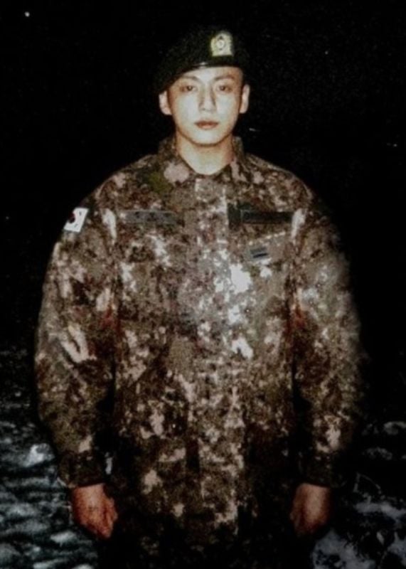 Jungkook in the South Korean military