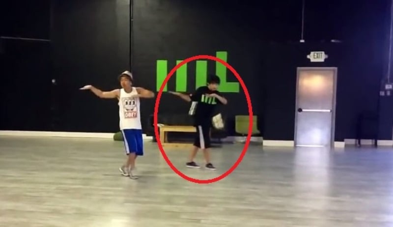 Jungkook practising dance at the Movement Lifestyle (ML) dance studio