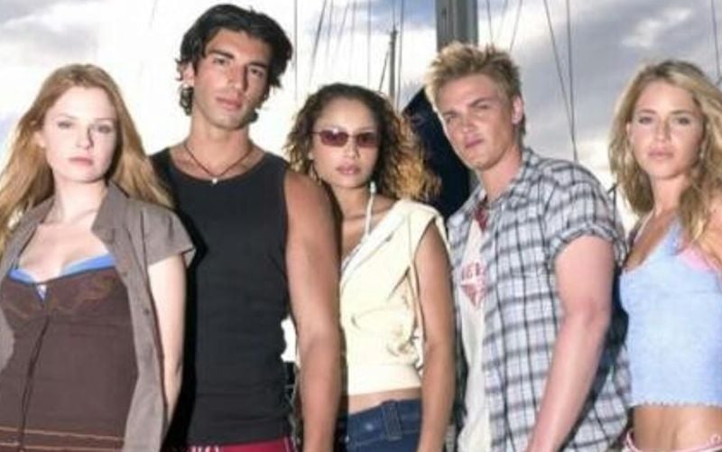 Justin Baldoni (second from left) in a still from the South-African:American made-for-TV thriller film titled 