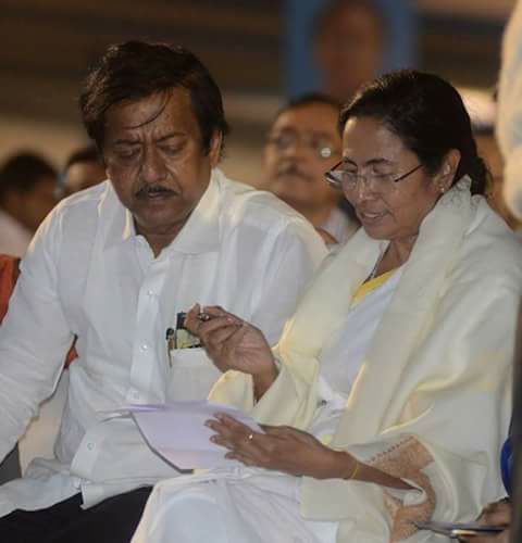 Jyotipriya with the Chief Minister of West Bengal Mamata Banerjee