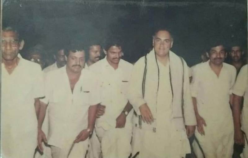 K. C. Venugopal with Rajiv Gandhi