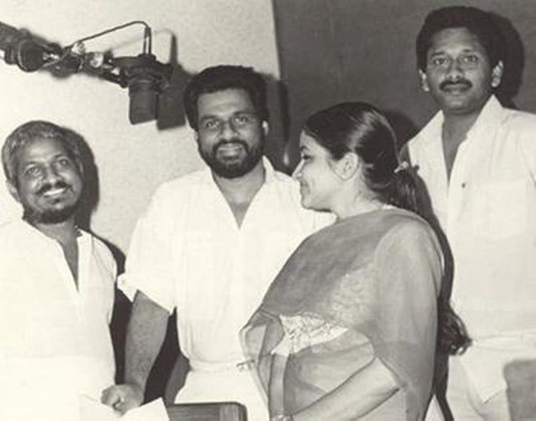 K. S. Chithra at her first song recording
