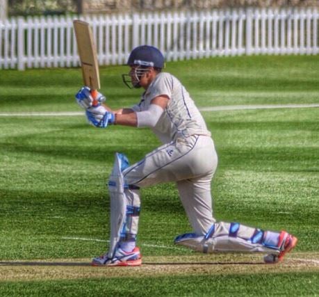 Kabir Bahia playing cricket during his teenage years