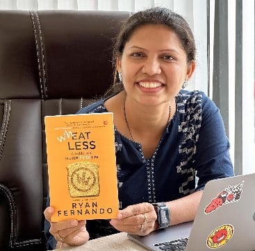 Kabita Singh while promoting a book by Ryan Fernando