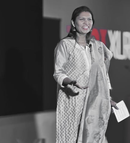 Kabita Singh while speaking at TEDx