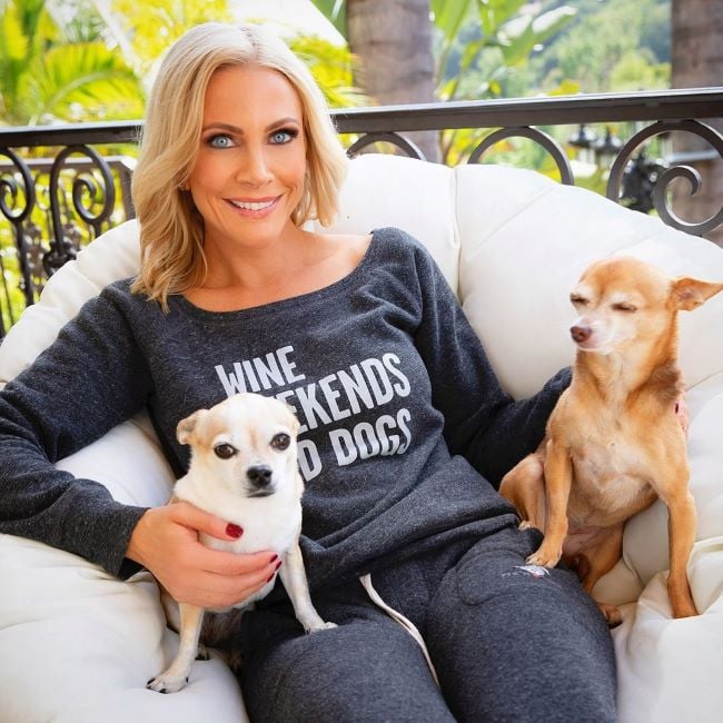 Kacey Montoya with her two dogs