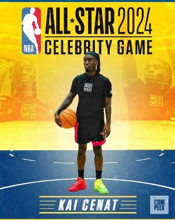 Kai Cenat on the poster of the NBA All-Star Celebrity Game (2024)