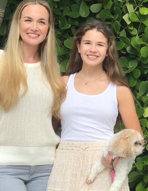 Kai Trump with her mother and pet dog