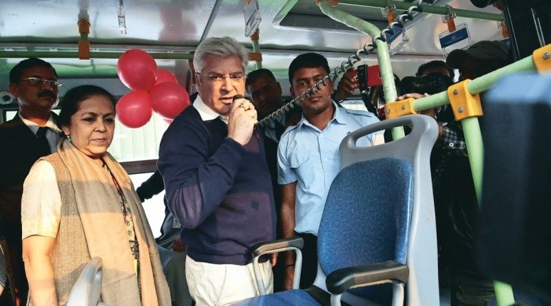 Kailash Gahlot while inspecting the Delhi government