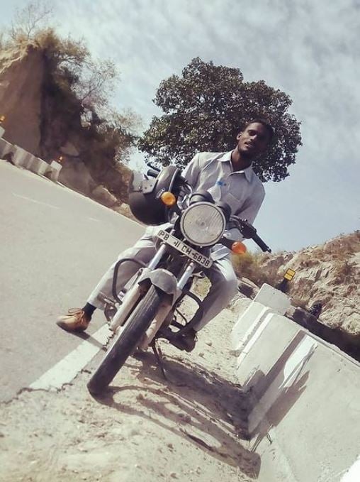 Kaka Ji riding his bike