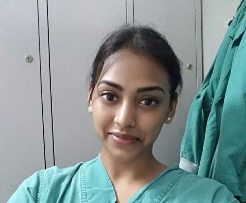 Kamakshi Bhaskarla while working as an intern doctor