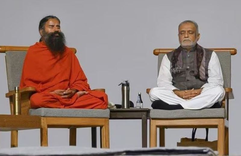 Kamlesh Patel and Baba Ramdev