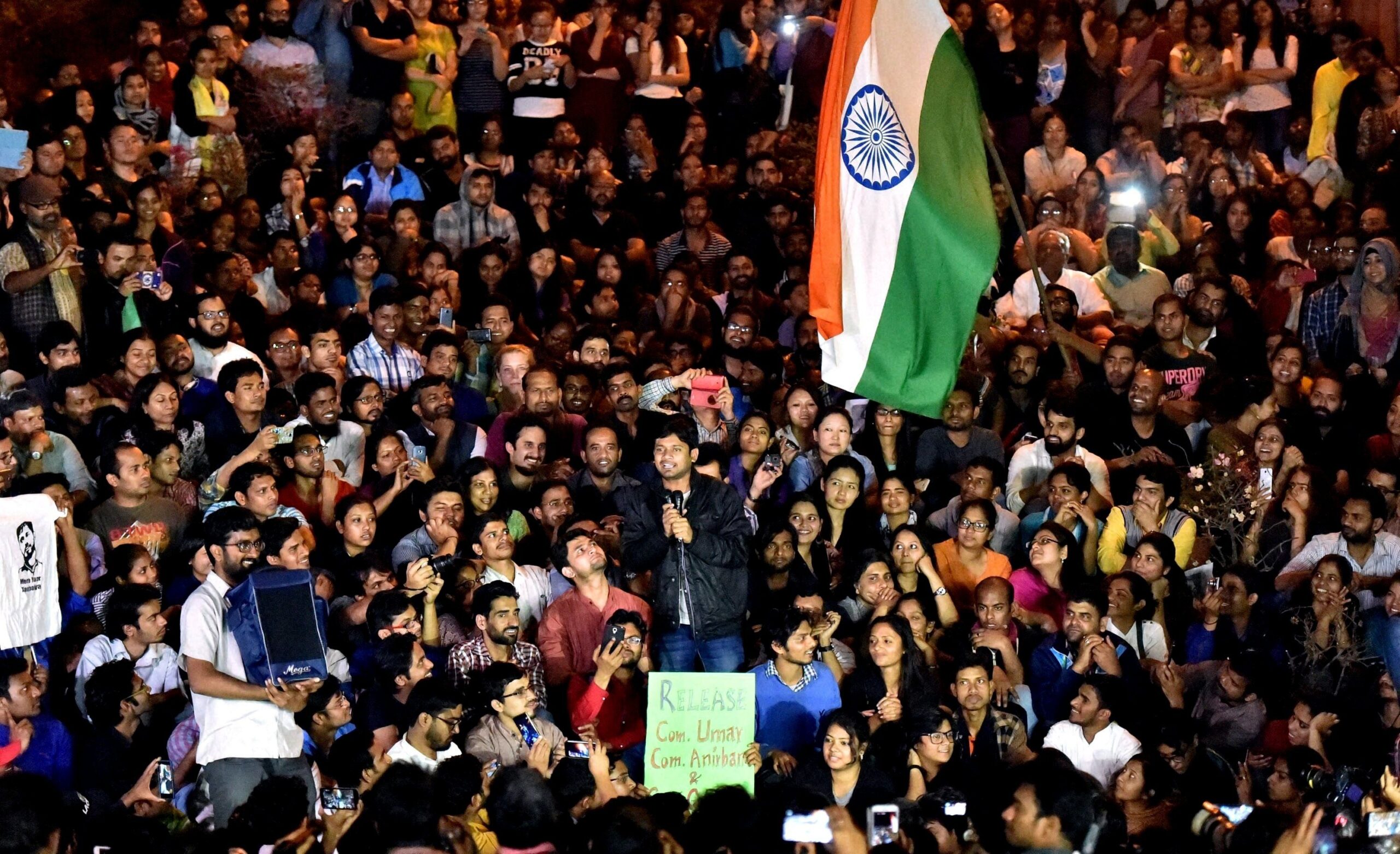Kanhaiya Kumar Giving A Speech In JNU After Being Released From Jail