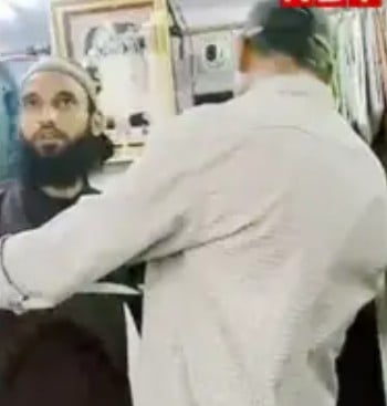 Kanhaiya Lal Sahu while taking the measurement of one of the accused