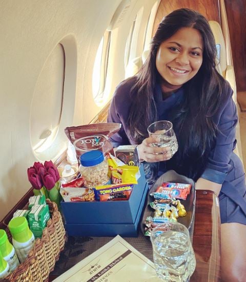 Kanika Tekriwal during a flight of JetSetGo