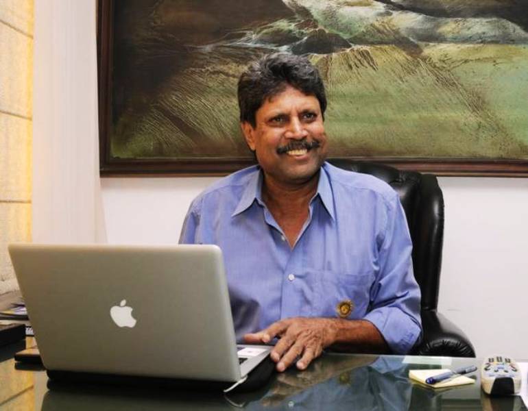 Kapil Dev In His Office