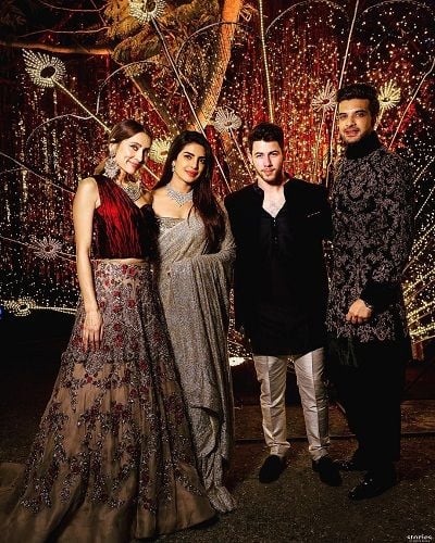 Karan Kundrra with Anusha Dandekar at Priyanka Chopra