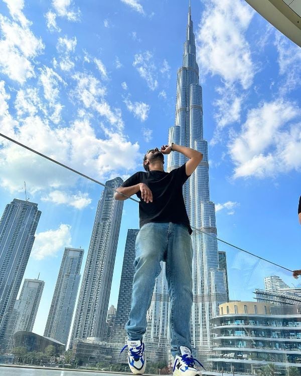 Karan Singh at Burj Khalifa in Dubai