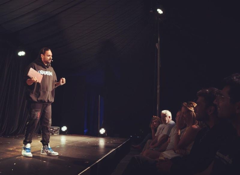 Karan Singh performing his show in Adelaide