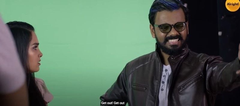 Karan Sonawane (right) in a still from the web series 