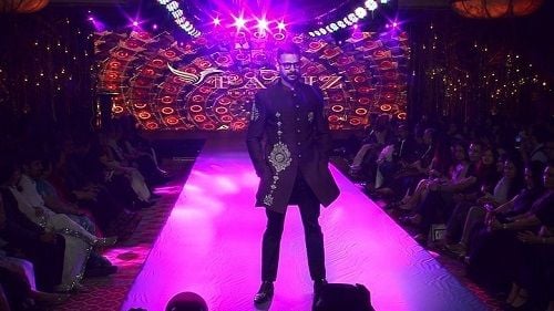 Karan Veer Mehra in a fashion show