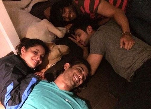 Karan Veer Mehra with Sushant Singh Rajput and Ankita Lokhande