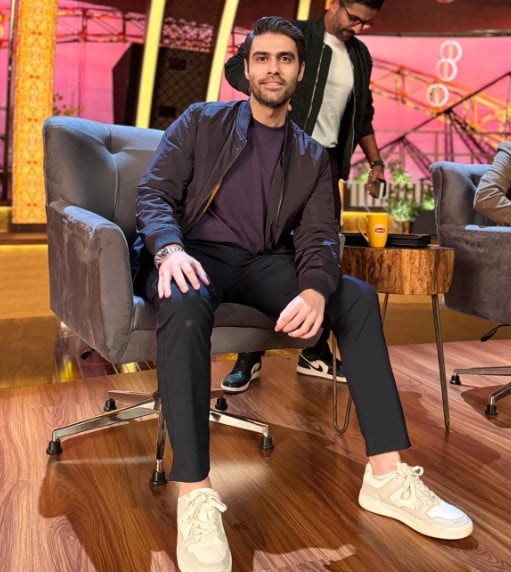 Karim Teli on the sets of the television reality show Shark Tank Pakistan