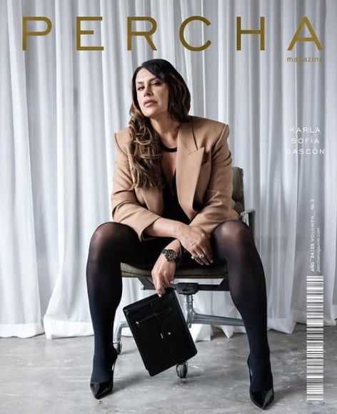 Karla Sofía Gascón on the cover of a magazine
