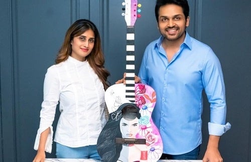 Karthi with his guitar