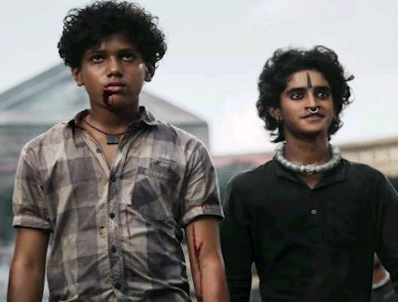 Karthikeya Dev (right) in a still from the film 