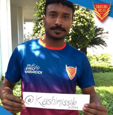 Kashiling Adake while playing for Dabang Delhi