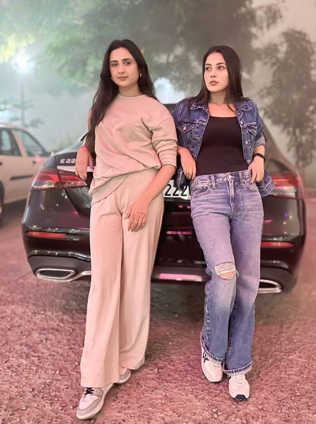 Kashish Aggarwal with Shehnaz Gill