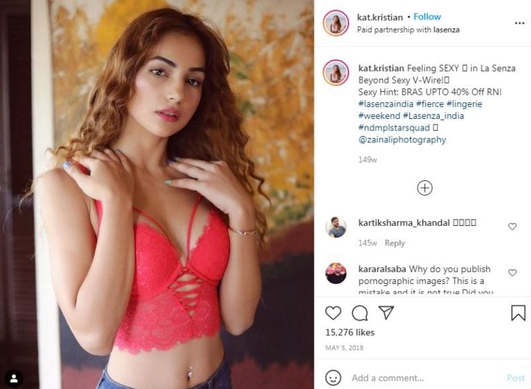 Kat Kristian endorsing La Senza