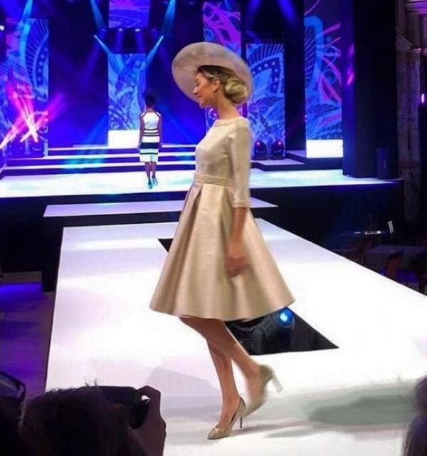 Kate Elizabeth on runway for a show