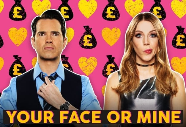 Katherine Ryan on the poster of the show Your Face or Mine