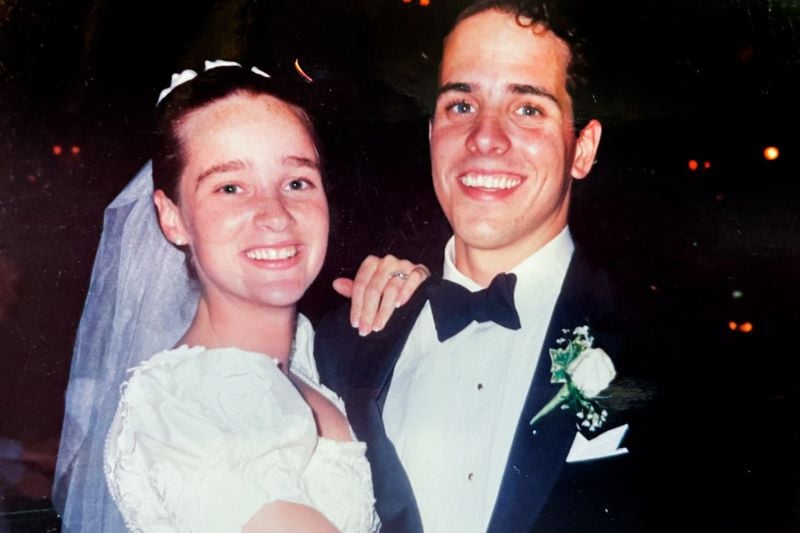 Kathleen Buhle with Hunter Biden during their wedding ceremony